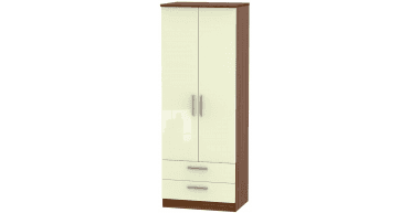 Knightsbridge 2ft6in 2 Drawer Wardrobe
