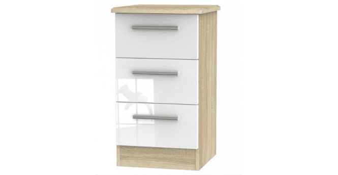 Welcome Knightsbridge 3 Drawer Bedside Cabinet