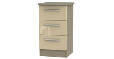 Knightsbridge 3 Drawer Bedside Cabinet