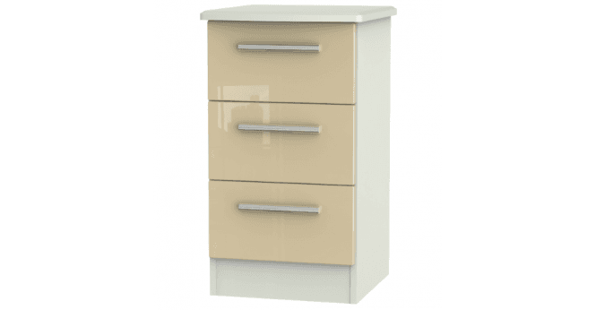 Welcome Knightsbridge 3 Drawer Bedside Cabinet