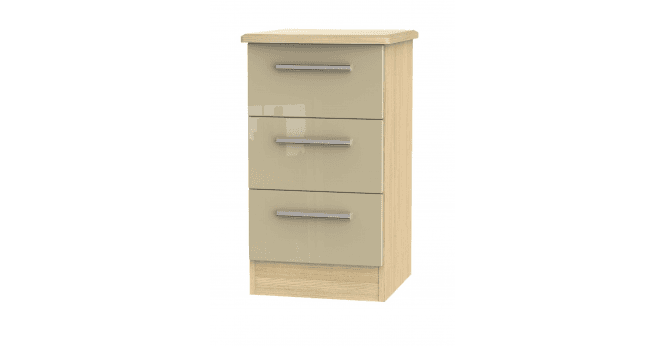 Welcome Knightsbridge 3 Drawer Bedside Cabinet