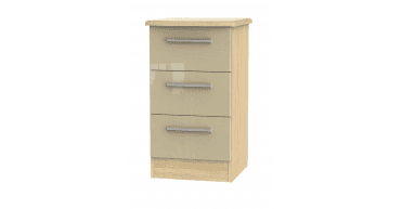 Knightsbridge 3 Drawer Bedside Cabinet
