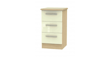Knightsbridge 3 Drawer Bedside Cabinet
