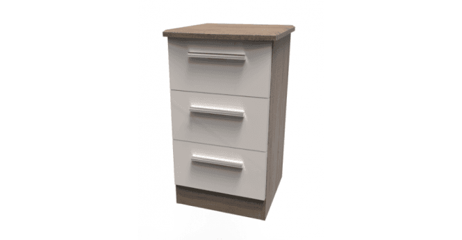 Welcome Knightsbridge 3 Drawer Bedside Cabinet