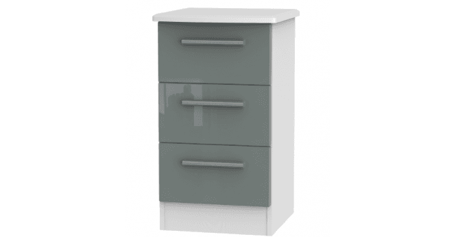 Welcome Knightsbridge 3 Drawer Bedside Cabinet
