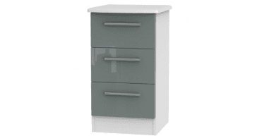 Knightsbridge 3 Drawer Bedside Cabinet