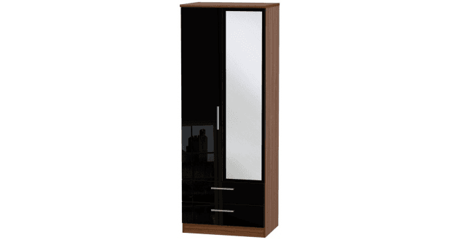 Welcome Knightsbridge Tall 2ft6in 2 Drawer Mirror Wardrobe