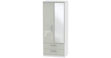 Knightsbridge Tall 2ft6in 2 Drawer Mirror Wardrobe