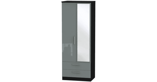 Welcome Knightsbridge Tall 2ft6in 2 Drawer Mirror Wardrobe