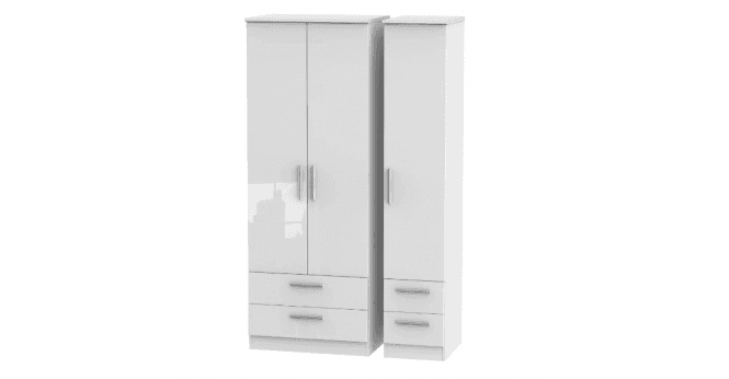 Welcome Knightsbridge  Tall Triple 2 Drawer + Drawer Wardrobe
