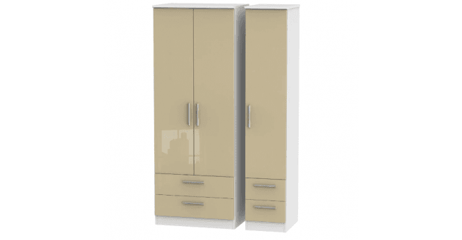 Welcome Knightsbridge  Tall Triple 2 Drawer + Drawer Wardrobe