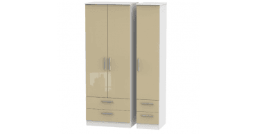 Knightsbridge  Tall Triple 2 Drawer + Drawer Wardrobe