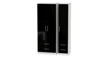Knightsbridge  Tall Triple 2 Drawer + Drawer Wardrobe