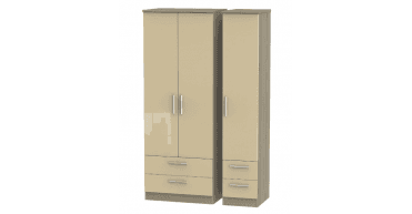 Knightsbridge  Tall Triple 2 Drawer + Drawer Wardrobe