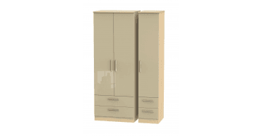 Knightsbridge  Tall Triple 2 Drawer + Drawer Wardrobe
