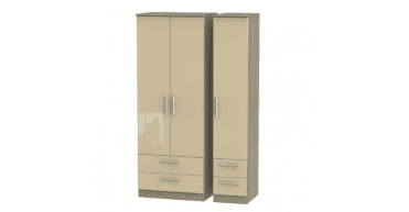 Knightsbridge  Tall Triple 2 Drawer + Drawer Wardrobe