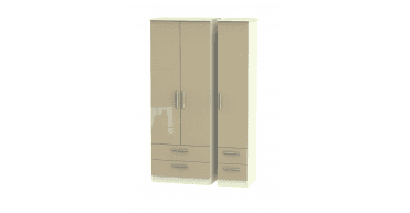 Knightsbridge  Tall Triple 2 Drawer + Drawer Wardrobe