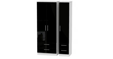 Knightsbridge  Tall Triple 2 Drawer + Drawer Wardrobe