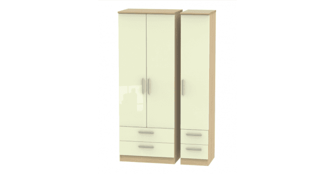 Welcome Knightsbridge  Tall Triple 2 Drawer + Drawer Wardrobe
