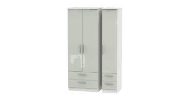Knightsbridge  Tall Triple 2 Drawer + Drawer Wardrobe