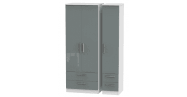 Knightsbridge  Tall Triple 2 Drawer + Drawer Wardrobe