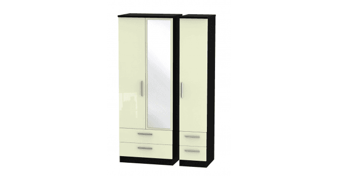 Welcome Knightsbridge Tall Triple 2 Drawer Mirror + Drawer Wardrobe