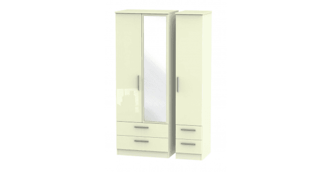 Welcome Knightsbridge Tall Triple 2 Drawer Mirror + Drawer Wardrobe