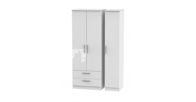 Welcome Knightsbridge Tall Triple 2 Drawer Wardrobe