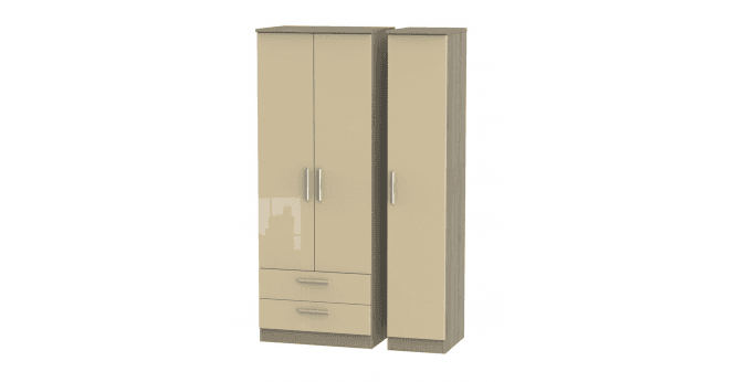 Welcome Knightsbridge Tall Triple 2 Drawer Wardrobe