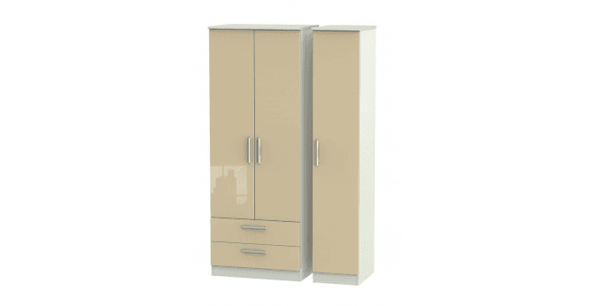 Welcome Knightsbridge Tall Triple 2 Drawer Wardrobe