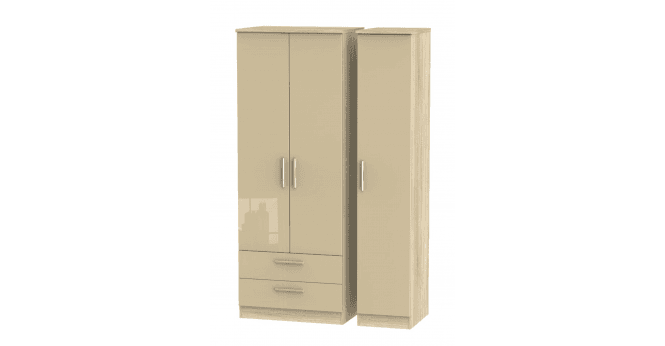 Welcome Knightsbridge Tall Triple 2 Drawer Wardrobe