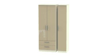 Knightsbridge Tall Triple 2 Drawer Wardrobe