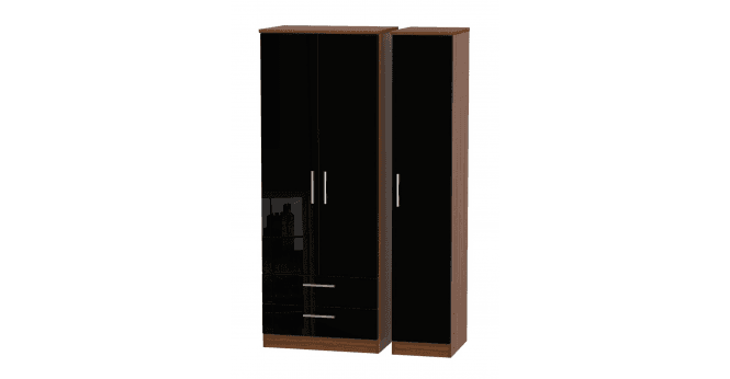 Welcome Knightsbridge Tall Triple 2 Drawer Wardrobe
