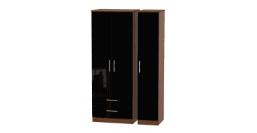Knightsbridge Tall Triple 2 Drawer Wardrobe