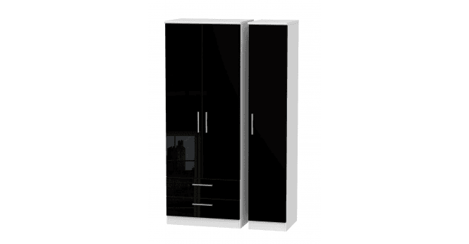 Welcome Knightsbridge Tall Triple 2 Drawer Wardrobe