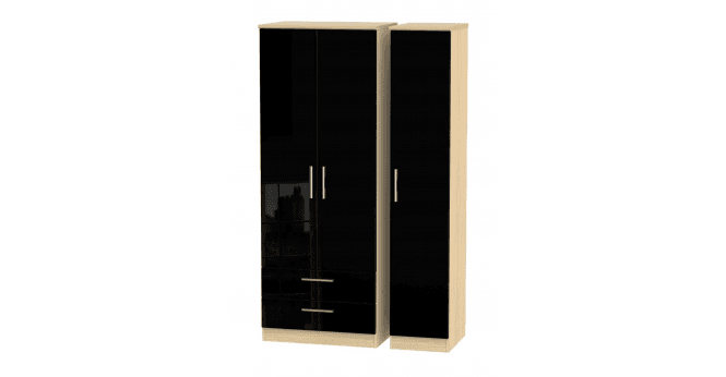 Welcome Knightsbridge Tall Triple 2 Drawer Wardrobe