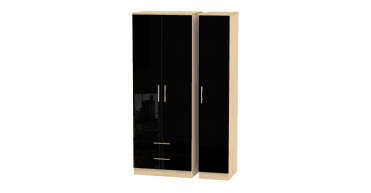 Knightsbridge Tall Triple 2 Drawer Wardrobe