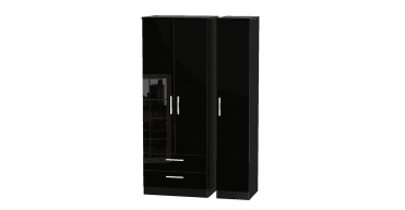 Knightsbridge Tall Triple 2 Drawer Wardrobe