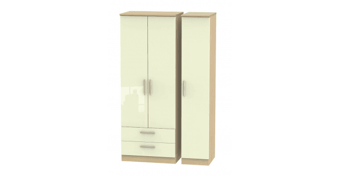 Welcome Knightsbridge Tall Triple 2 Drawer Wardrobe