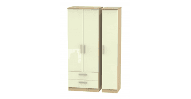 Knightsbridge Tall Triple 2 Drawer Wardrobe