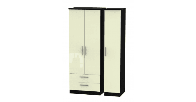 Welcome Knightsbridge Tall Triple 2 Drawer Wardrobe