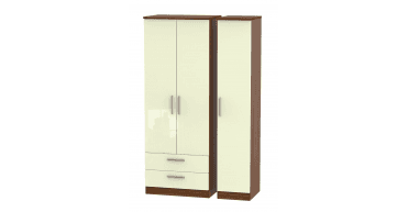 Knightsbridge Tall Triple 2 Drawer Wardrobe