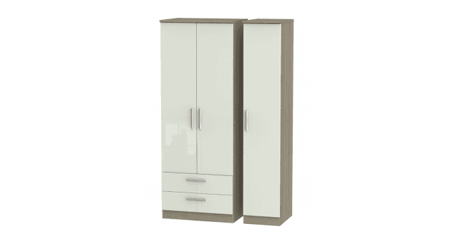 Welcome Knightsbridge Tall Triple 2 Drawer Wardrobe