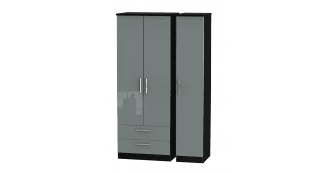 Welcome Knightsbridge Tall Triple 2 Drawer Wardrobe