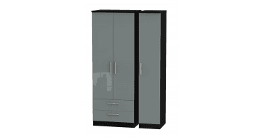 Knightsbridge Tall Triple 2 Drawer Wardrobe