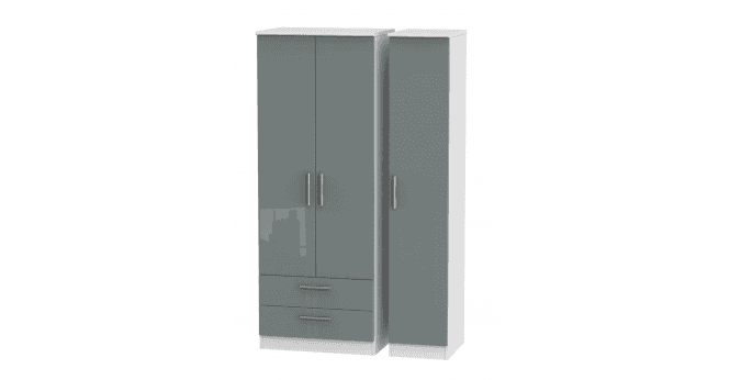Welcome Knightsbridge Tall Triple 2 Drawer Wardrobe
