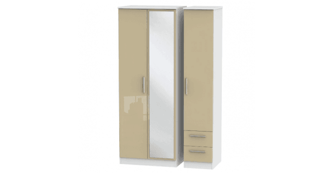 Welcome Knightsbridge Tall Triple Mirror + Drawer Wardrobe