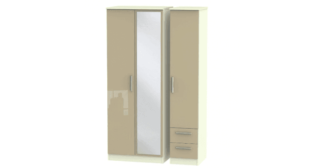 Welcome Knightsbridge Tall Triple Mirror + Drawer Wardrobe