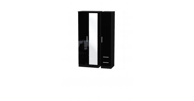 Welcome Knightsbridge Tall Triple Mirror + Drawer Wardrobe