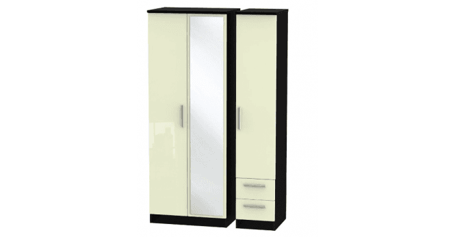 Welcome Knightsbridge Tall Triple Mirror + Drawer Wardrobe